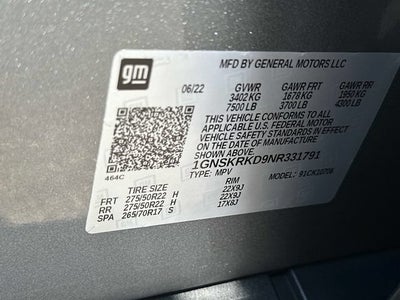 2022 Chevrolet Tahoe RST