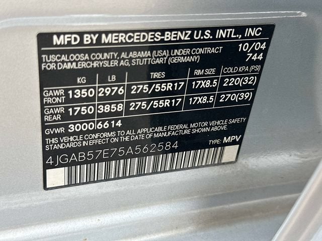 2005 Mercedes-Benz M-Class 3.7L