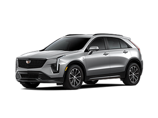 Stock photo of a 2024 Cadillac XT4 with white background