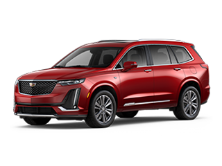 Stock photo of a 2024 Cadillac XT6 with white background