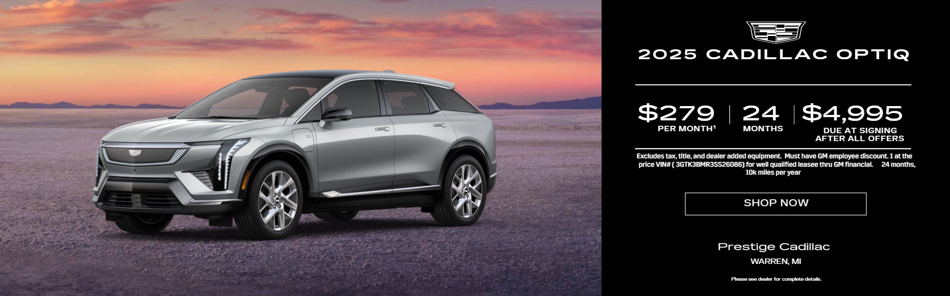 Cadillac Optiq Lease Special