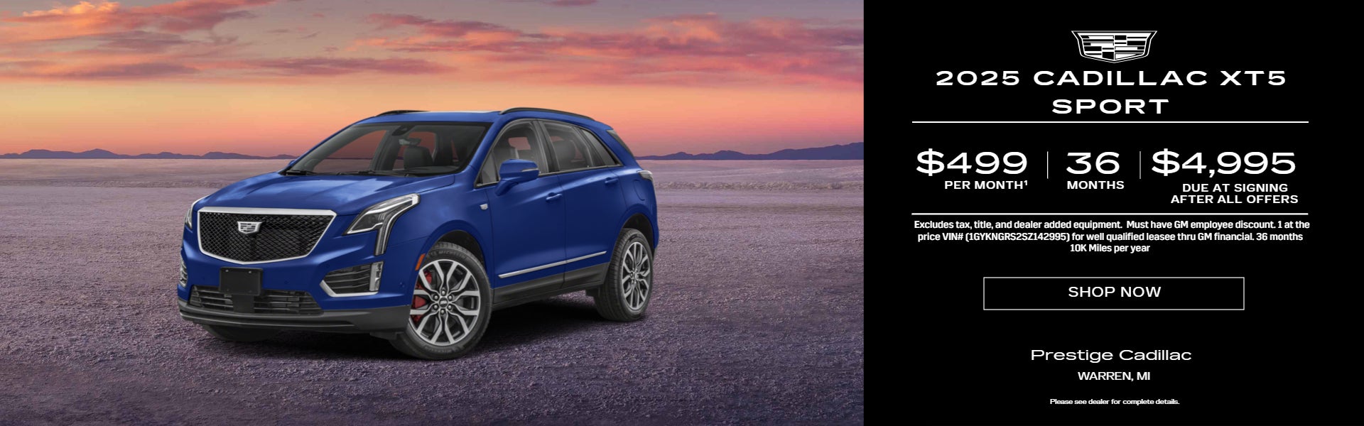 Cadillac XT5 Lease Special