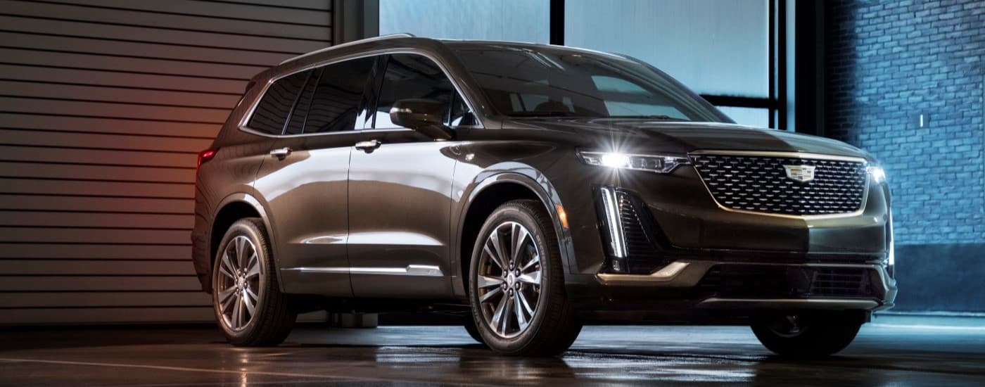 Brown 2020 Cadillac XT6 parked at an angle
